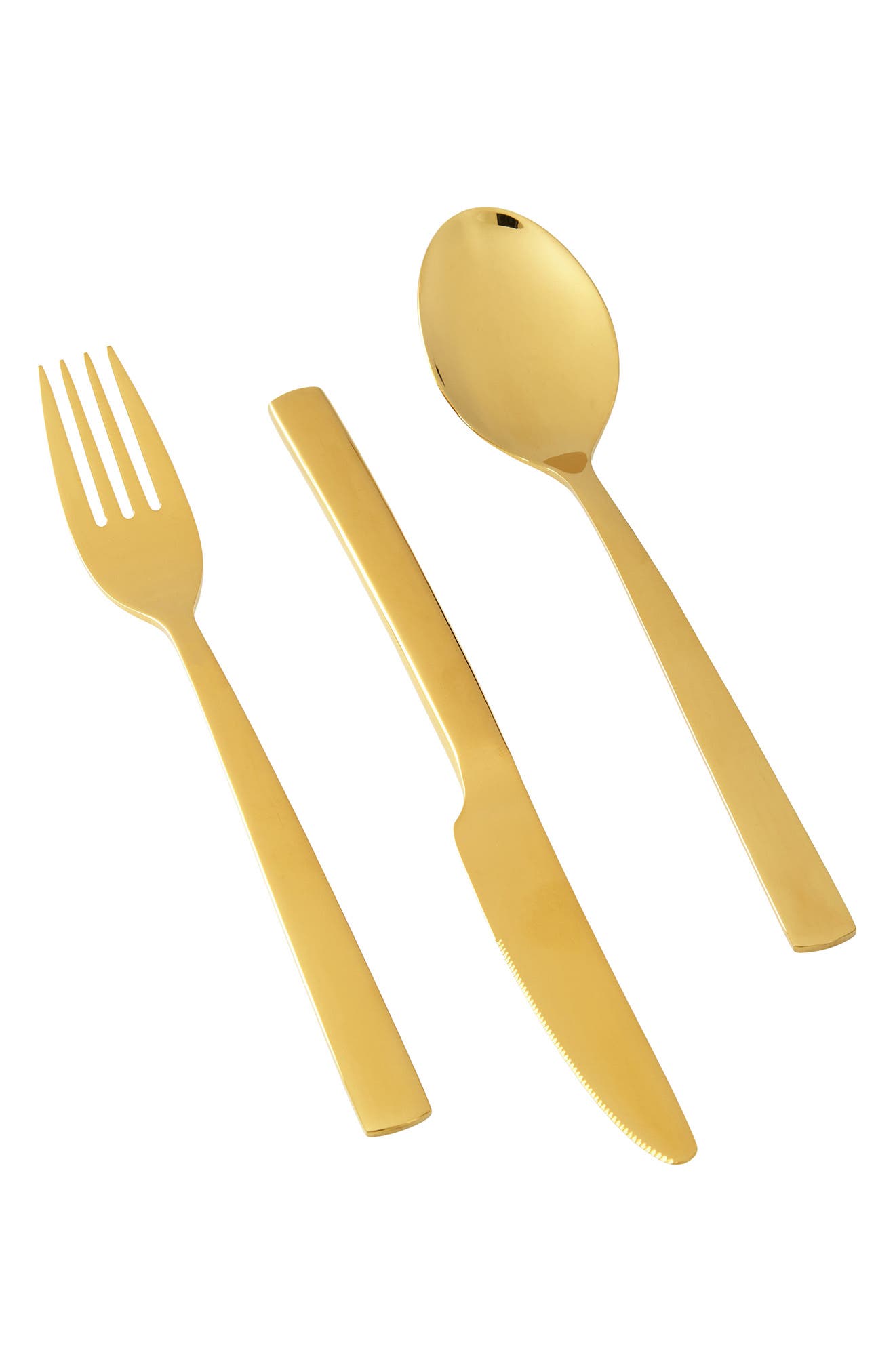 Leo Pure Gold Accent Flatware Set