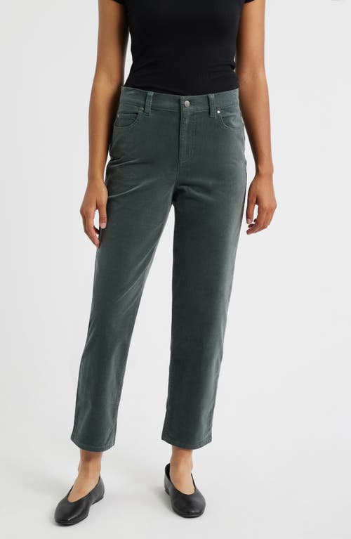 Eileen Fisher High Waist Ankle Straight Leg Jeans In Blue