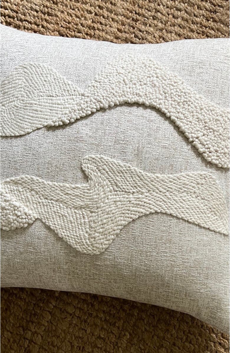 Cotton Tree Punch Needle Pillow - Zulu Pattern - Cover Only, Alternate, color, Natural - Cover Only