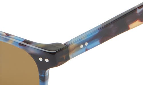 Eyebobs Old Sport 47mm Polarized Square Sunglasses In Blue Tortoise Stripe