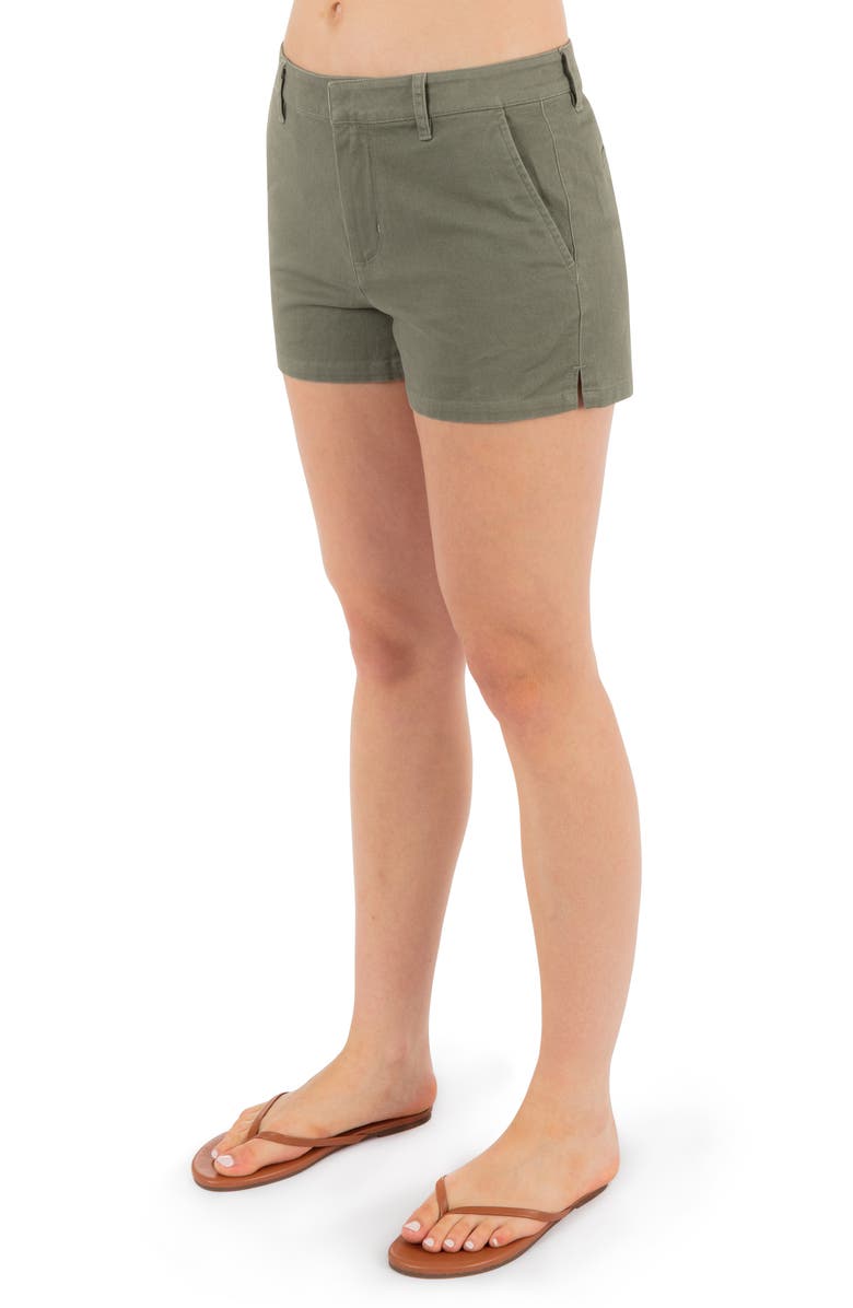 Hurley Rider Stretch Cotton Twill Shorts, Alternate, color, Olive Grove