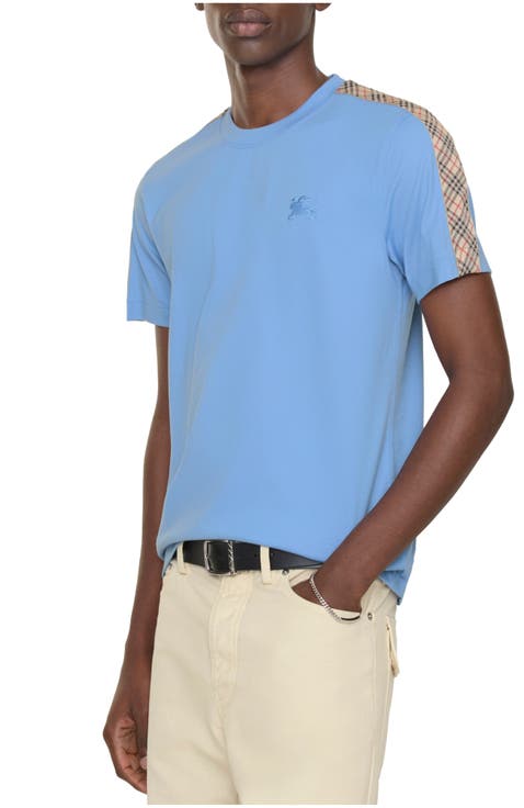 Check Trim Cotton T-shirt