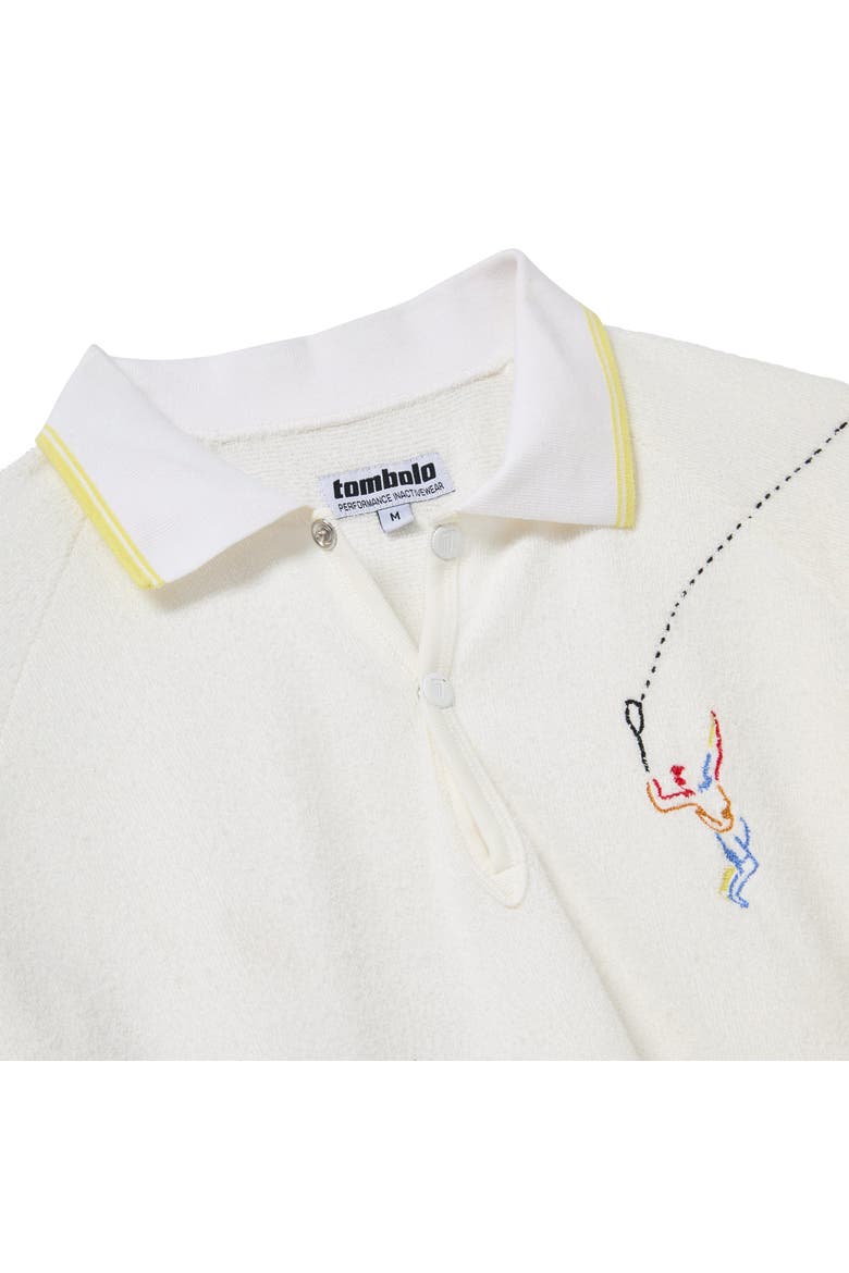 Raglan Terry Polo, Alternate, color, White