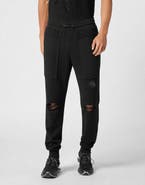 PLEIN SPORT Destroyed Jogging Pants Raw Edge Men
