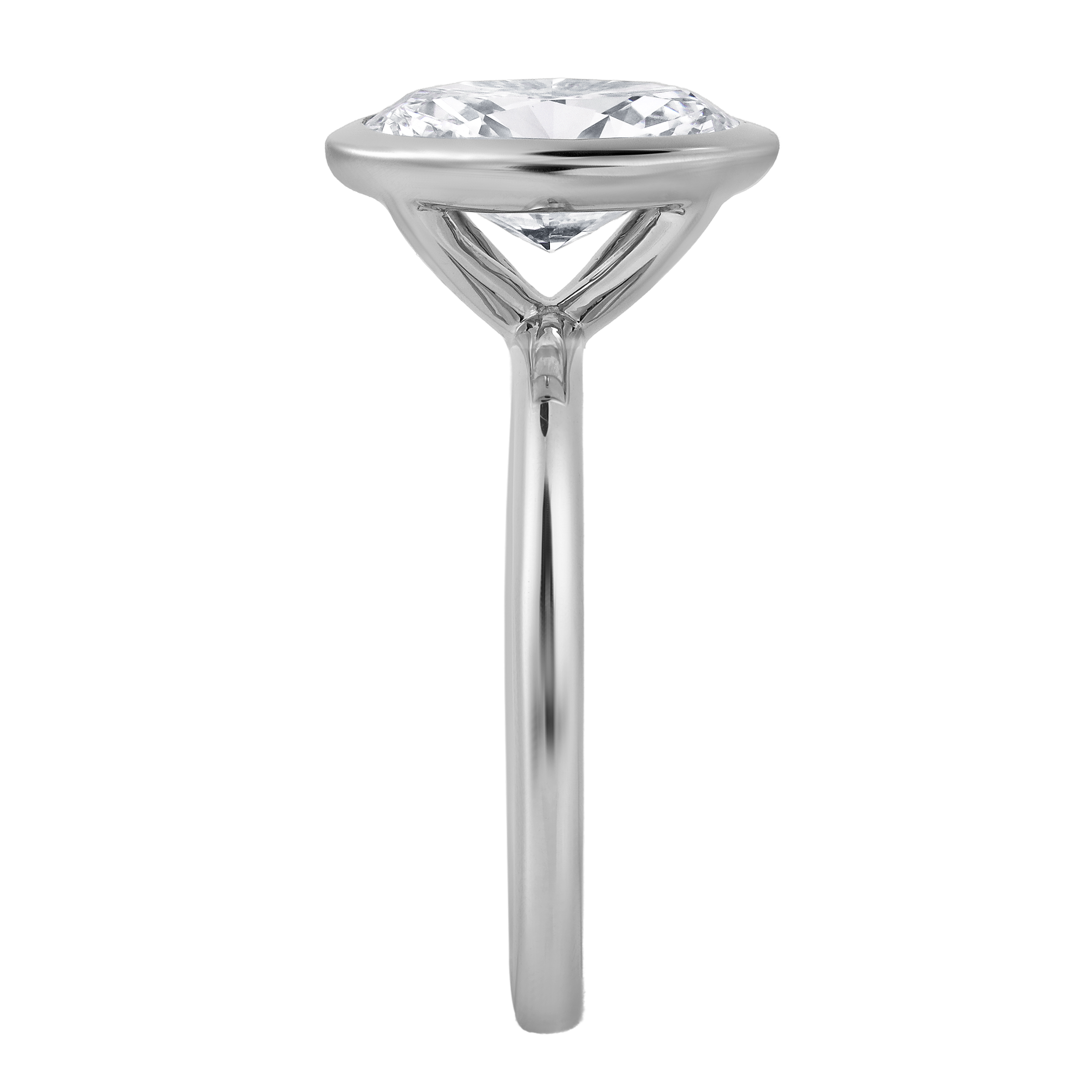LuvMyJewelry Veradis 14K Gold 3.00 Ct Oval Lab Grown Diamond Engagement ...