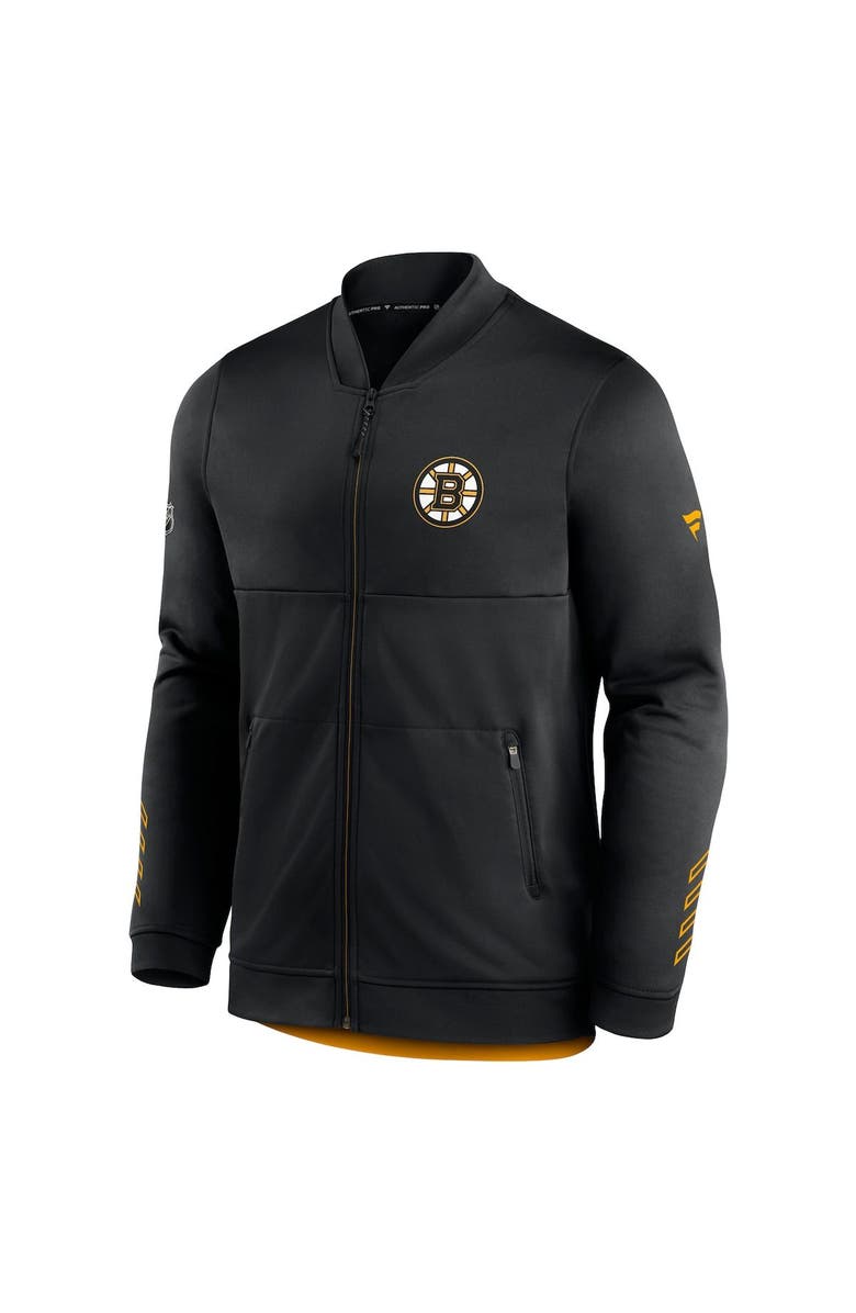 FANATICS Men's Fanatics Branded Black Boston Bruins Locker Room Full-Zip Jacket, Alternate, color, 