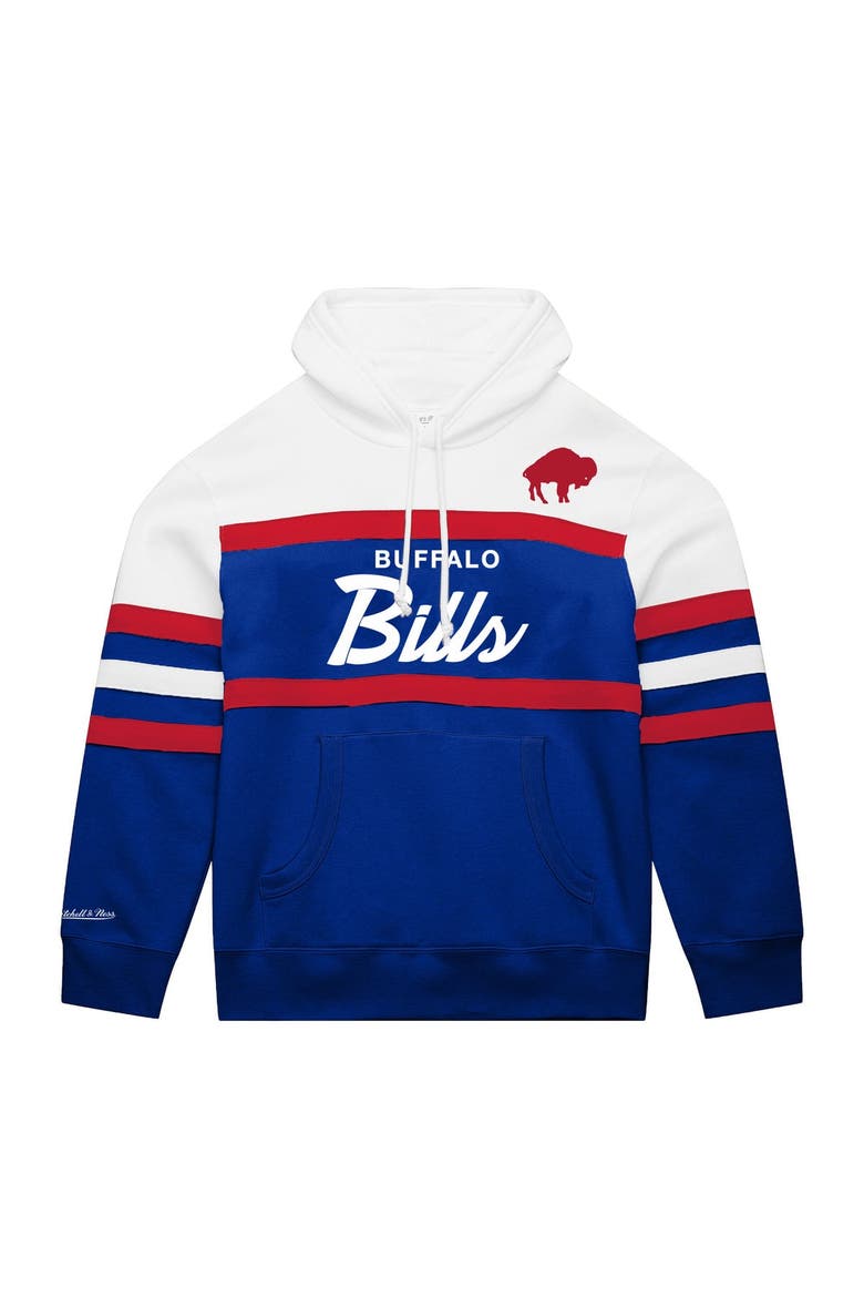 Men's Mitchell & Ness  White/Royal Buffalo Bills Big & Tall Head Coach Hoodie, Main, color, White