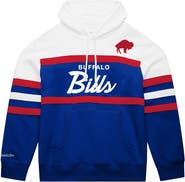 Mitchell & Ness Men's Mitchell & Ness White/Royal Buffalo Bills Big & Tall Head Coach Hoodie