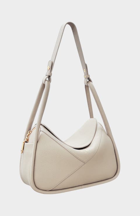 Carnaby Genuine Pebble Leather Shoulder Bag