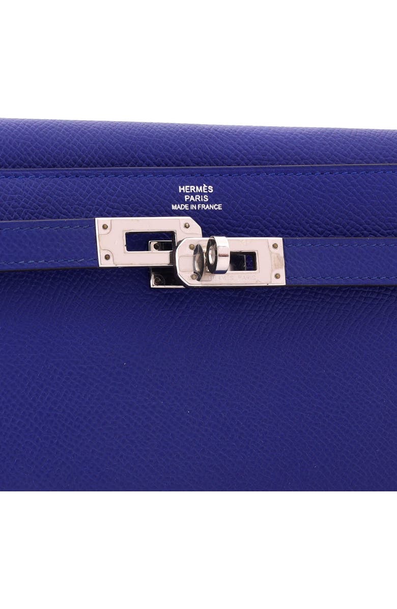Pre-Owned Hermes Kelly Wallet Epsom Long, Alternate, color, Bleu Electrique
