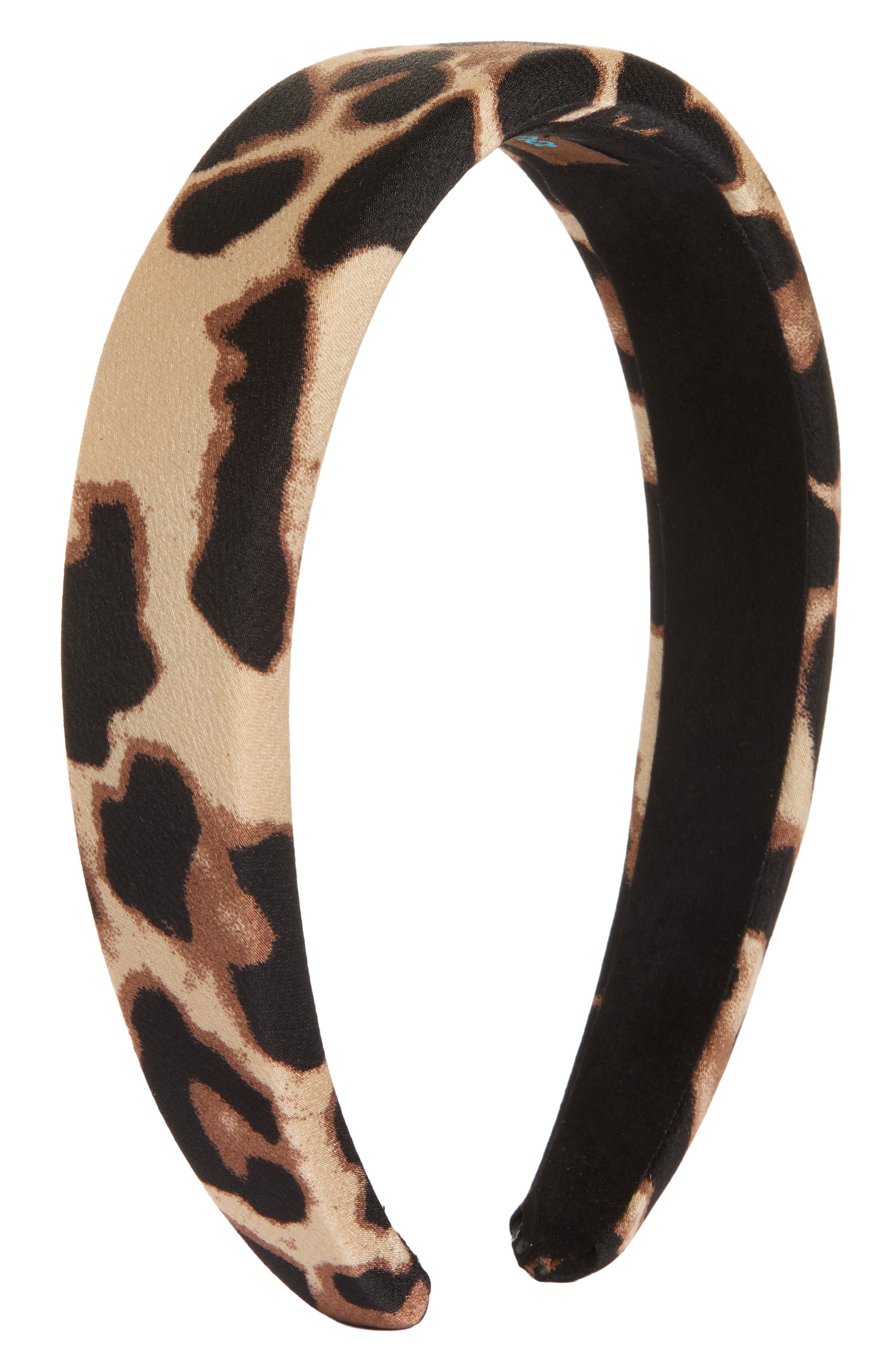 Tasha Leopard Padded Headband in Brown 