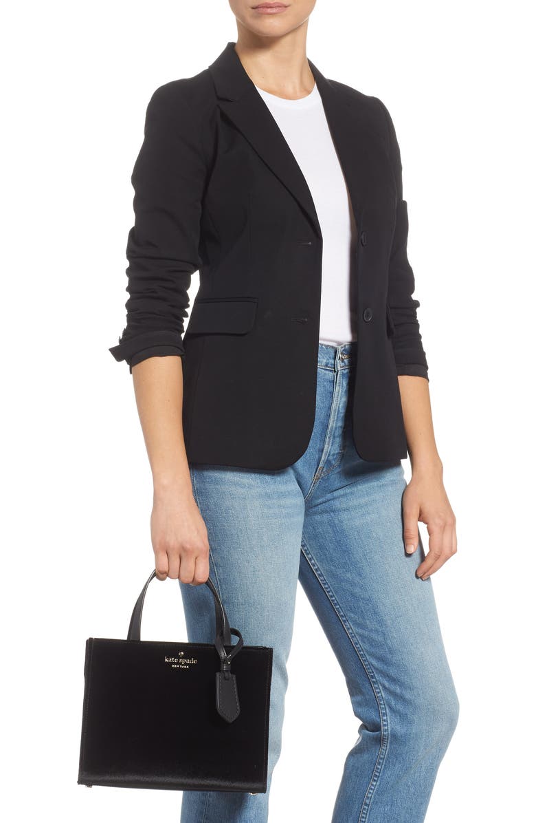 Kate Spade New York thompson street - sam velvet satchel, Alternate, color,