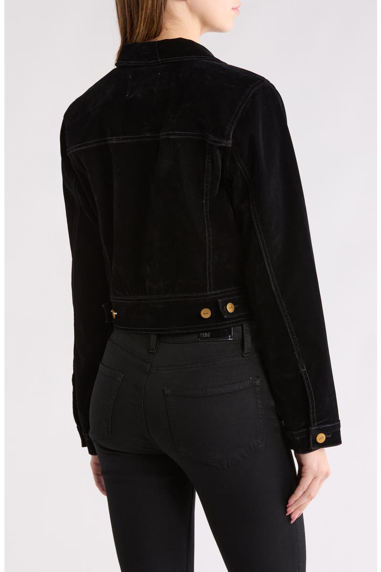 Chantal Crop Jacket, Alternate, color, ONYX RICH VELVET