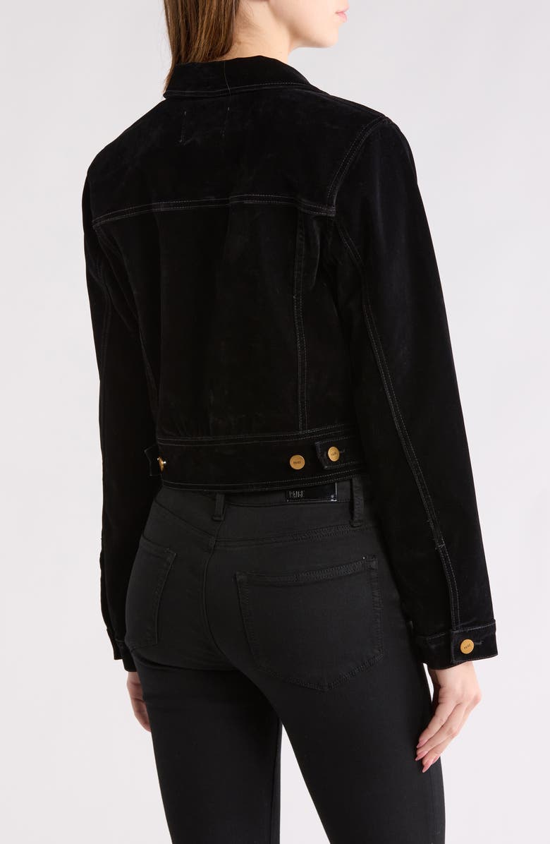 PAIGE Chantal Crop Jacket, Alternate, color, Onyx Rich Velvet