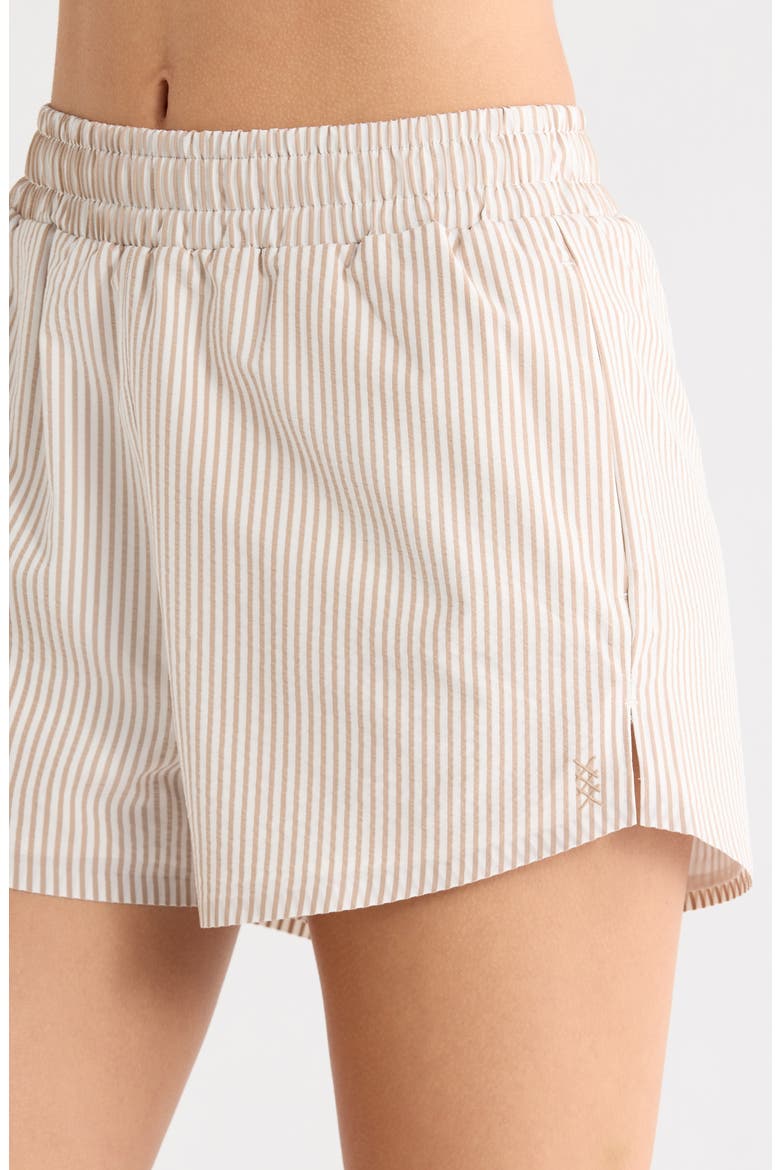 Saltair Pleated Shorts, Alternate, color, TAUPE STRIPE