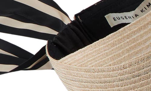 Eugenia Kim Ricky Ribbon Trim Packable Visor In Natural