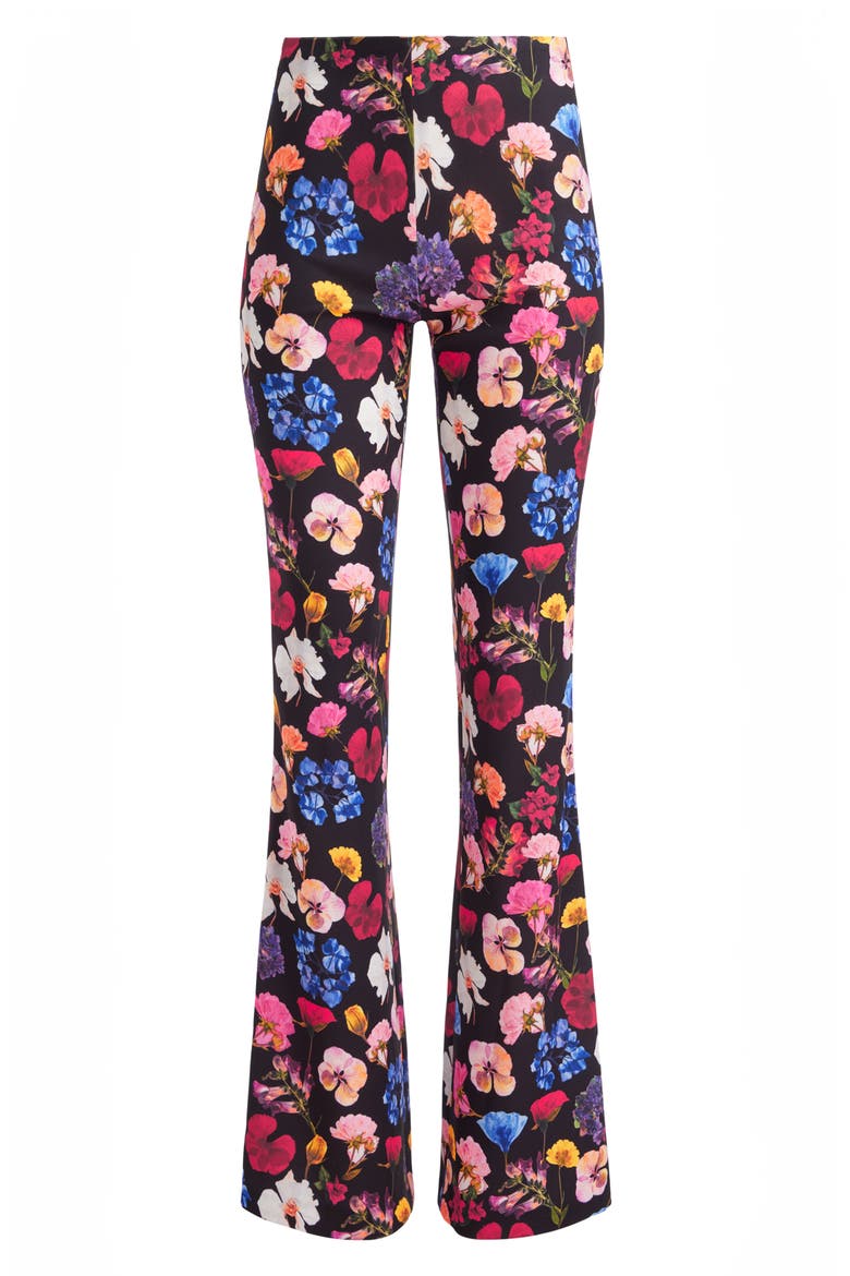 Floral High Waist Bootcut Pants, Alternate, color, TIMELESS BLOSSOM