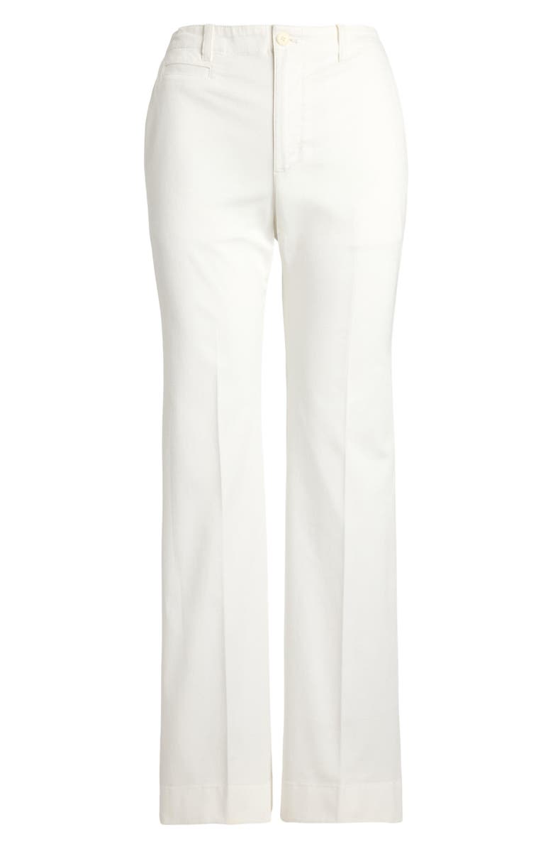 Lauren Ralph Lauren Stretch Cotton Flare Leg Chinos, Alternate, color, White