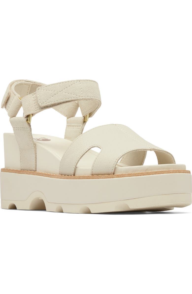 SOREL Joanie IV Ankle Strap Platform Wedge Sandal, Main, color, Chalk/ Chalk