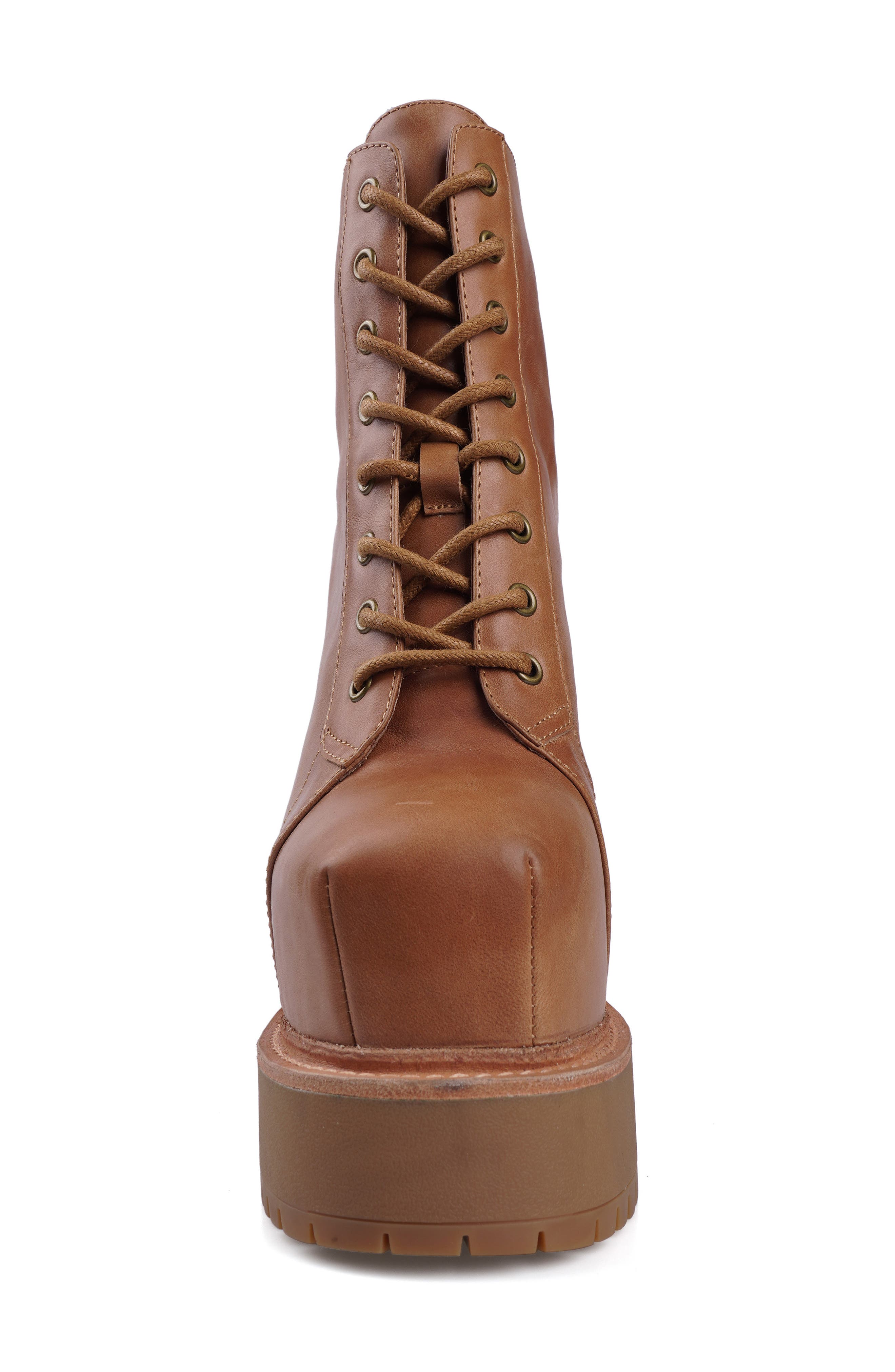 Adelina Platform Bootie, Alternate, color, COGNAC LEATHER