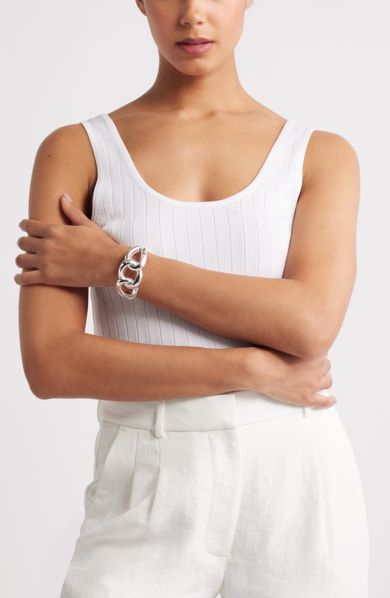 Inflated Chain Hinged Bracelet