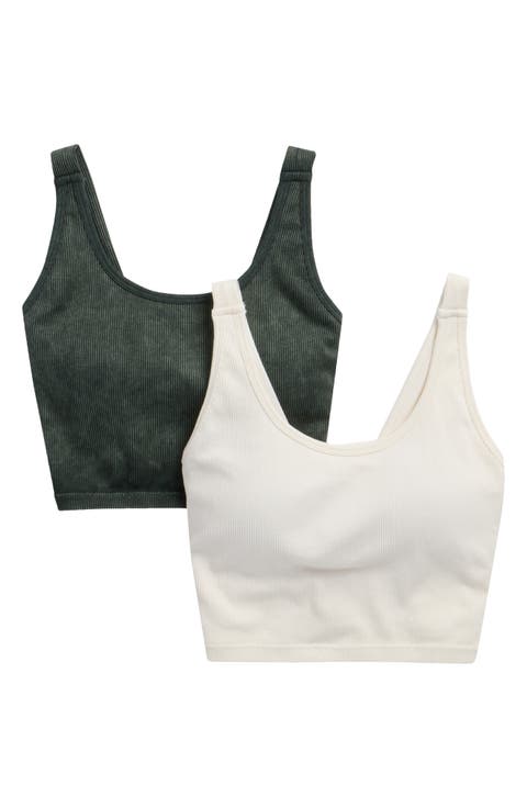 2-Pack Alamo Stonewash Ribbed Seamless Sports Bras
