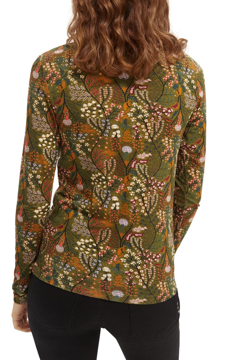 Print Organic Cotton Mock Neck, Alternate, color, 0222-COMBO F