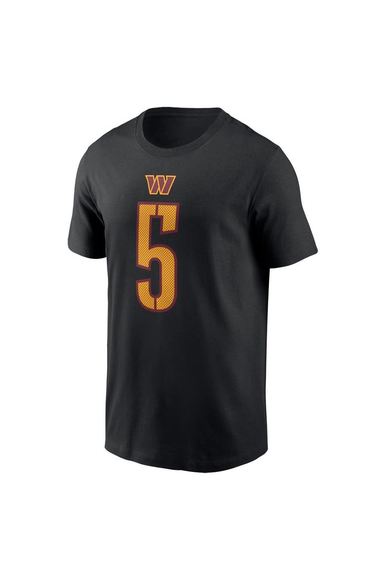 Men's Nike Jayden Daniels Black Washington Commanders Player Name & Number T-Shirt, Alternate, color, Black