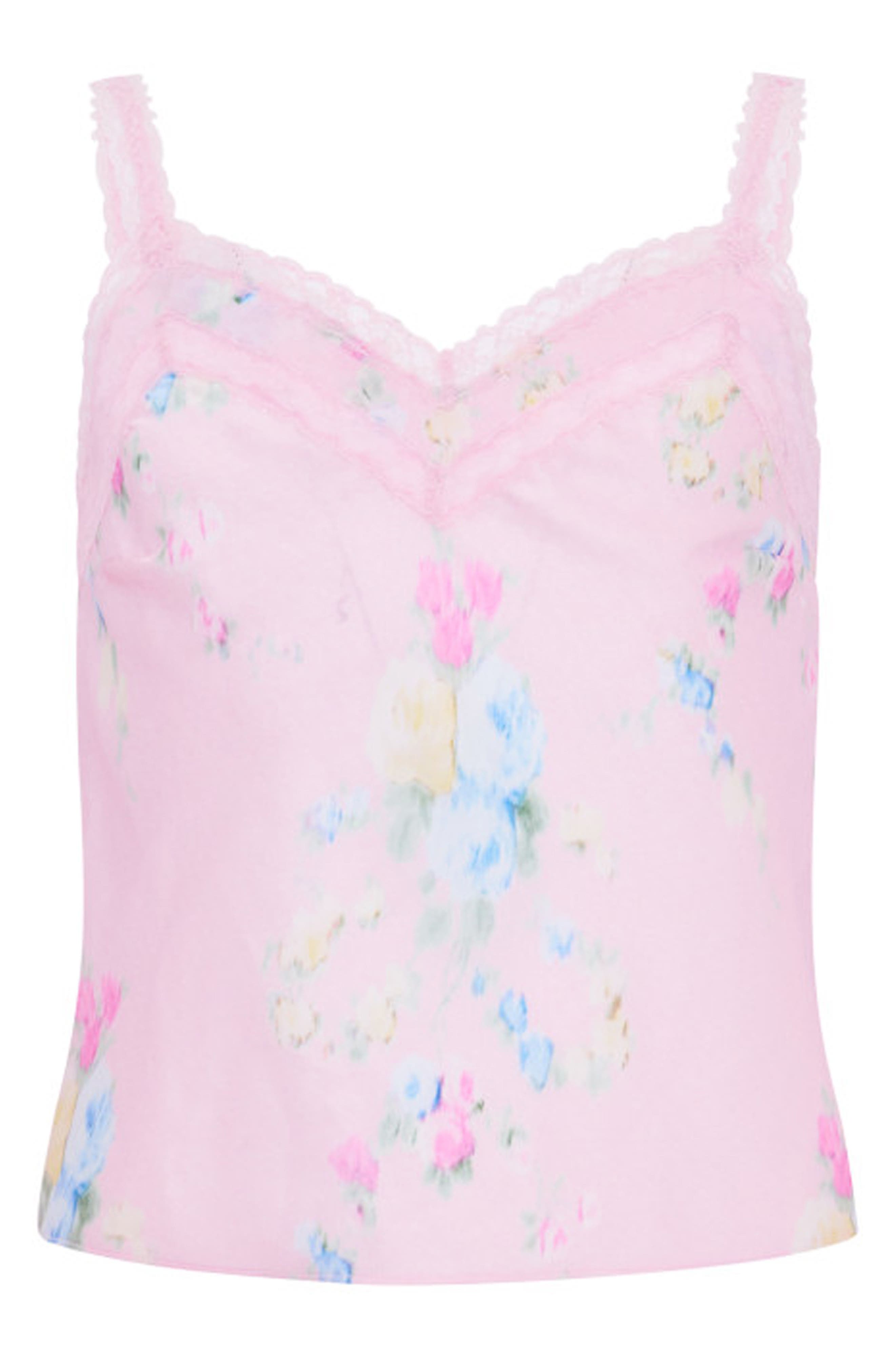 Loveshackfancy Kids' Lirena Floral Lace Trim Top In Pink