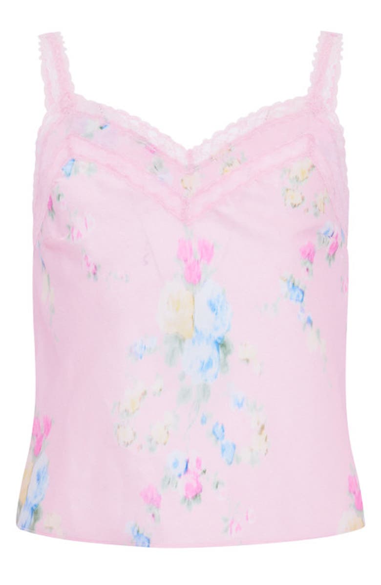 LoveShackFancy Kids' Lirena Floral Lace Trim Top, Main, color, Rosy Trellis