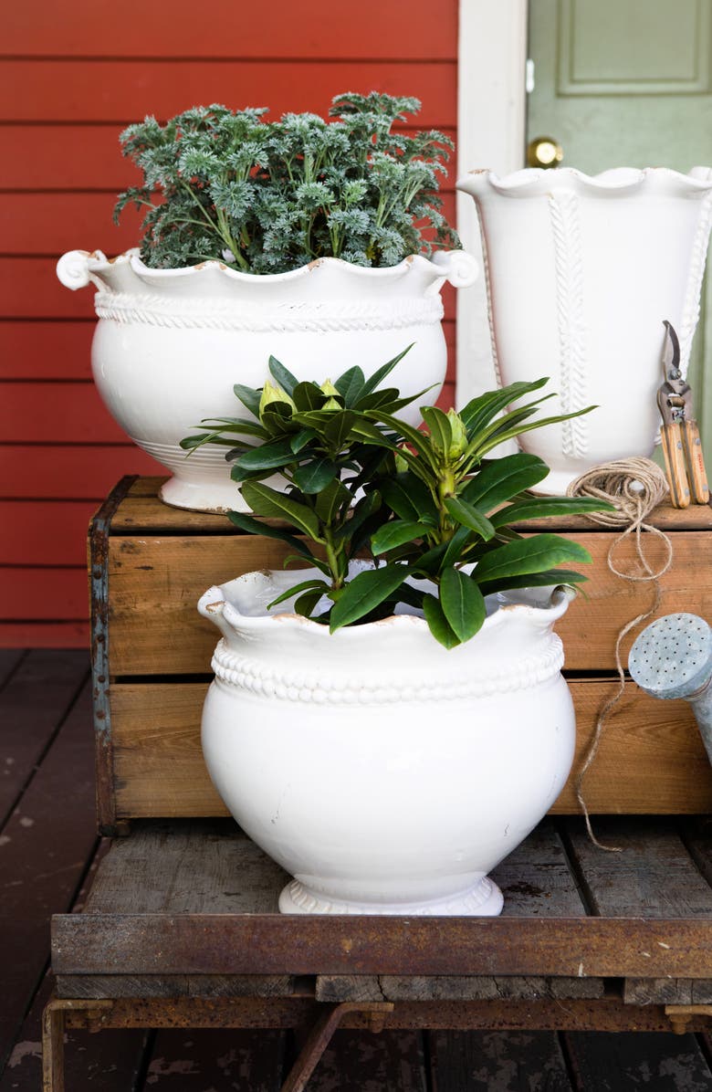 VIETRI Rustic Garden Linen Tall Vines Planter, Alternate, color,