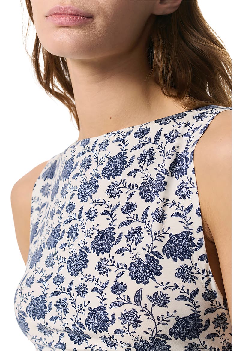 Luca Print Shirred Tank, Alternate, color, SALUTE MULTI