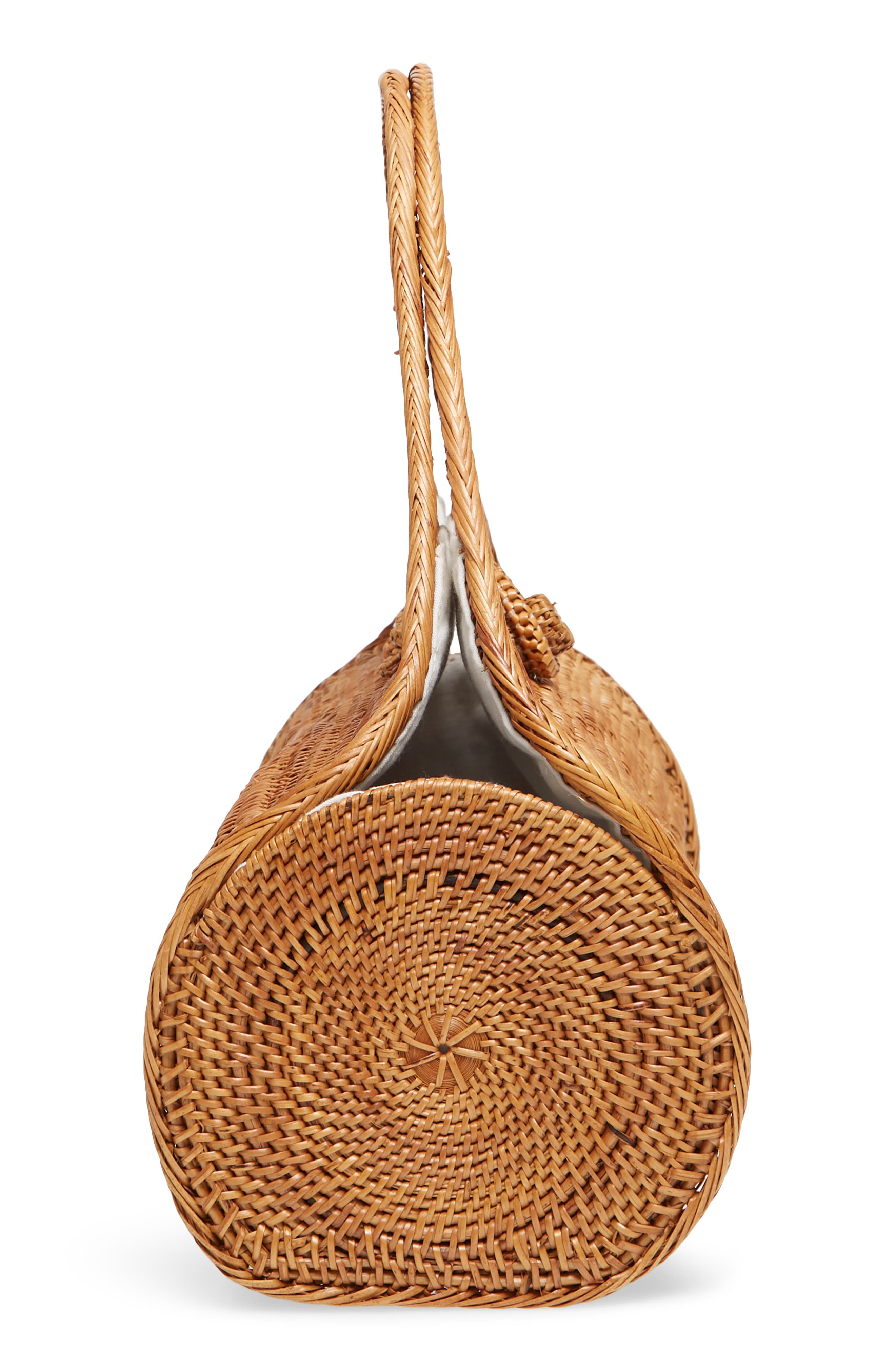 Street Level Woven Rattan Handbag, Alternate, color, 