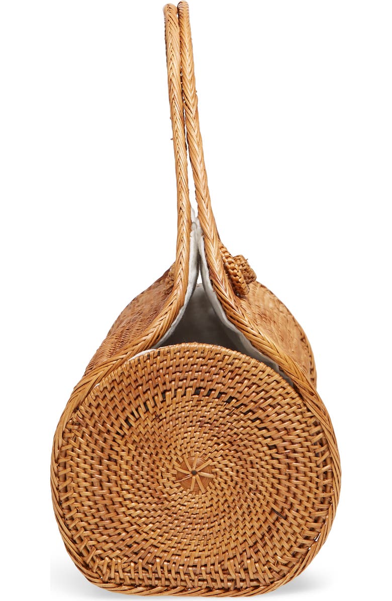Street Level Woven Rattan Handbag, Alternate, color,