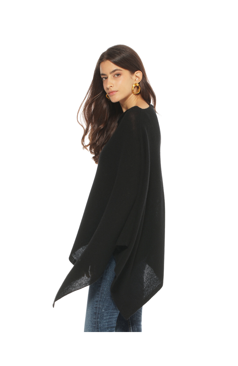 Monticelli Cashmere Essential Pure Cashmere Poncho, Alternate, color, Black