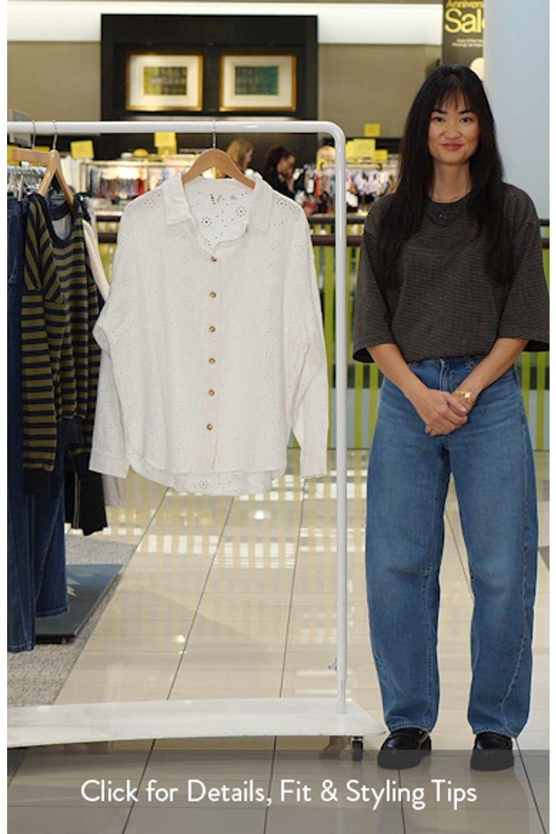 Morning Eyelet Embroidered Button-Up Shirt video