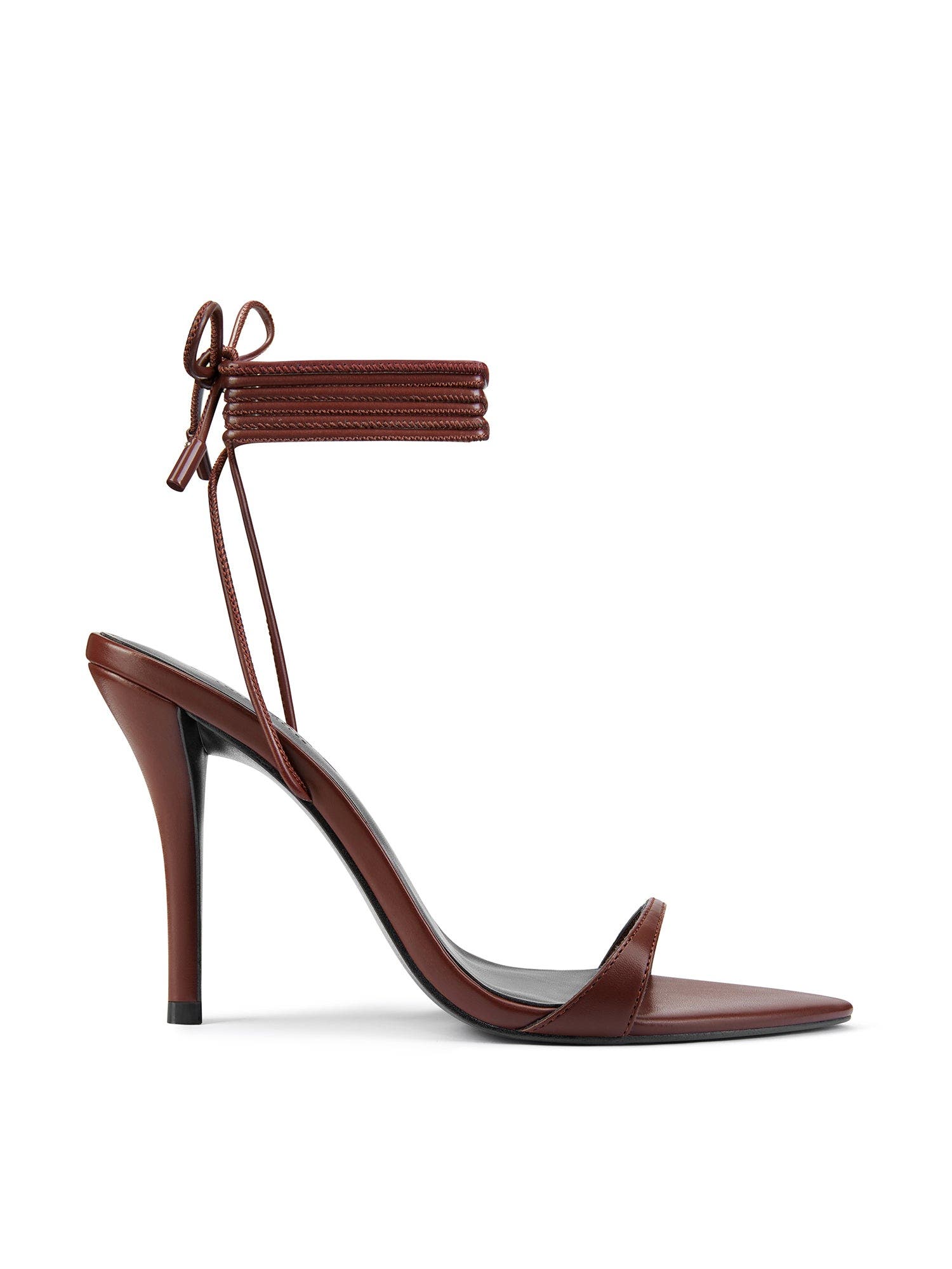 FEMME Lyra Lace Up Sandal, Main, color, Chocolate