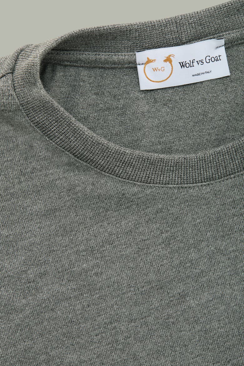 Heavyweight Long Sleeve Viscose Jersey Crewneck, Alternate, color, Grey