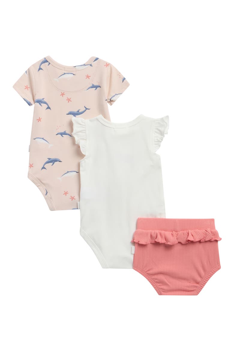 Dolphins Bodysuit & Bloomers Set, Alternate, color, OFF WHITE