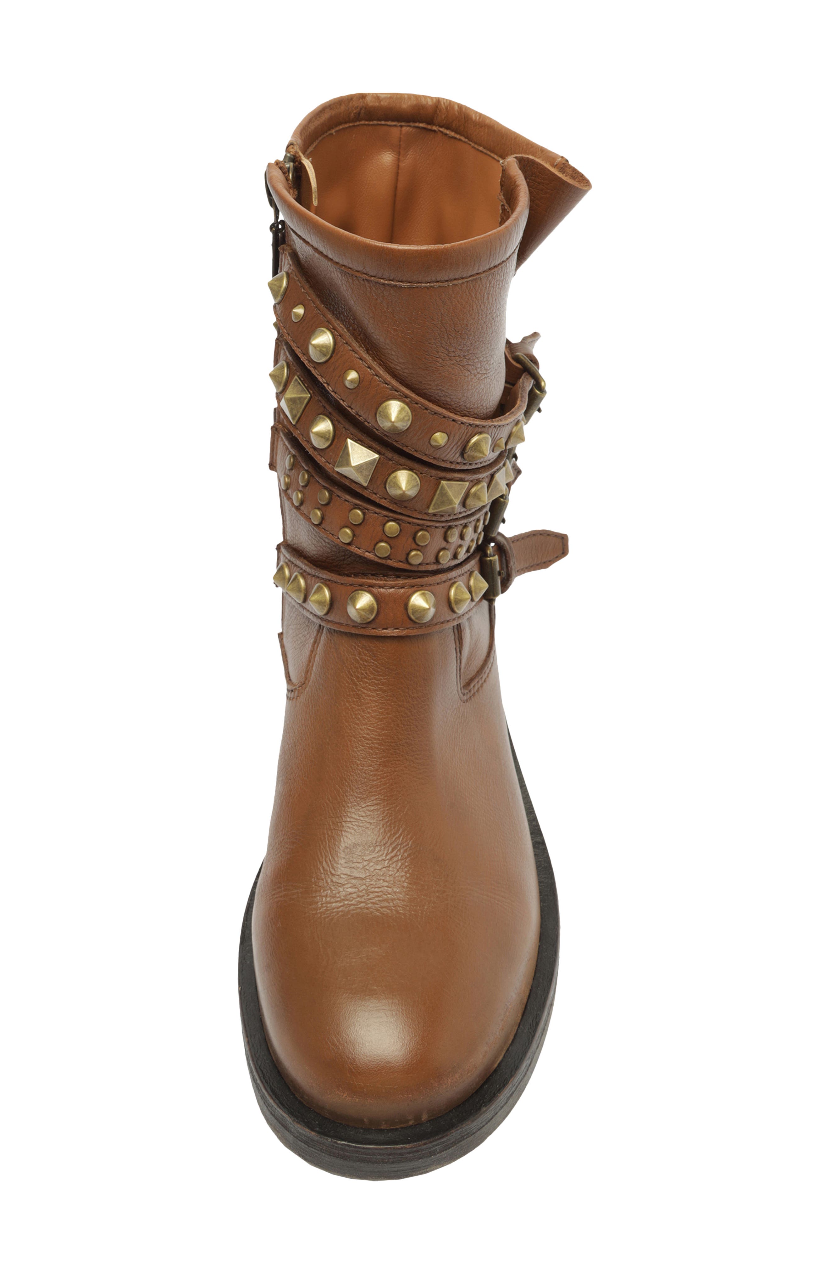 Schutz Luizia Stud Bootie, Alternate, color, Miele