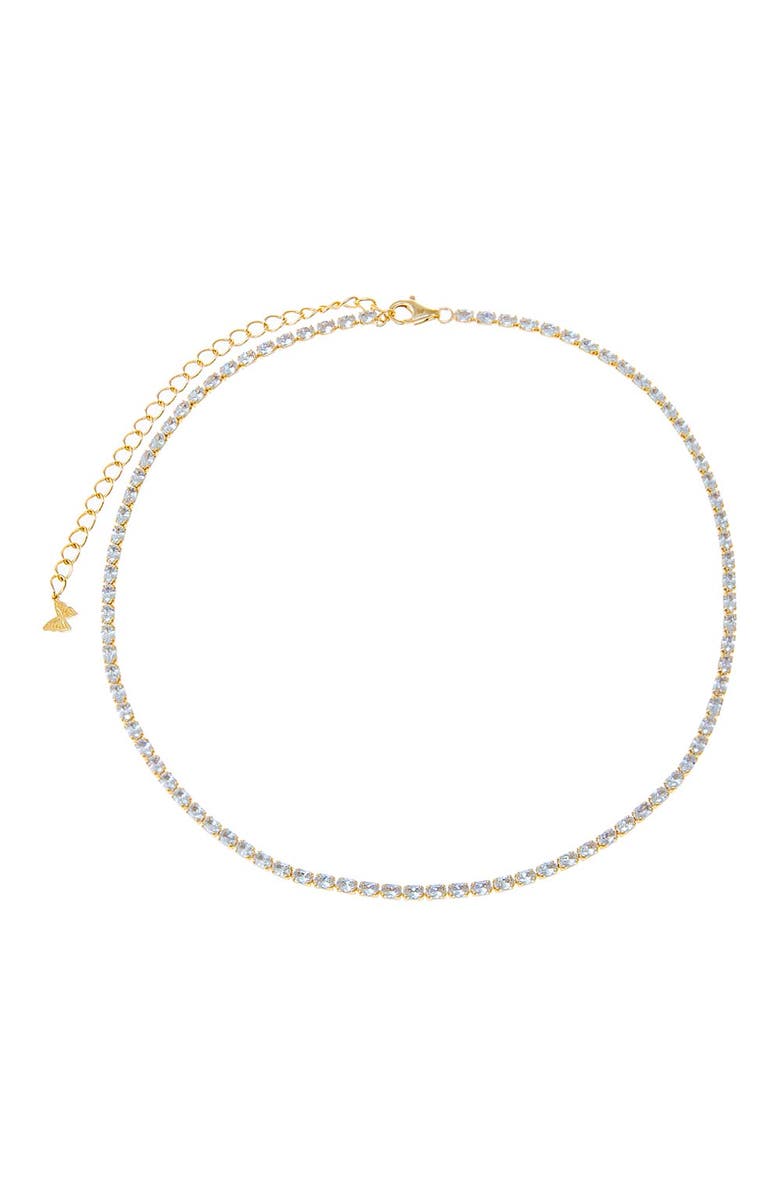 BY ADINA EDEN Colored Four Prong Tennis Choker, Alternate, color, Gold