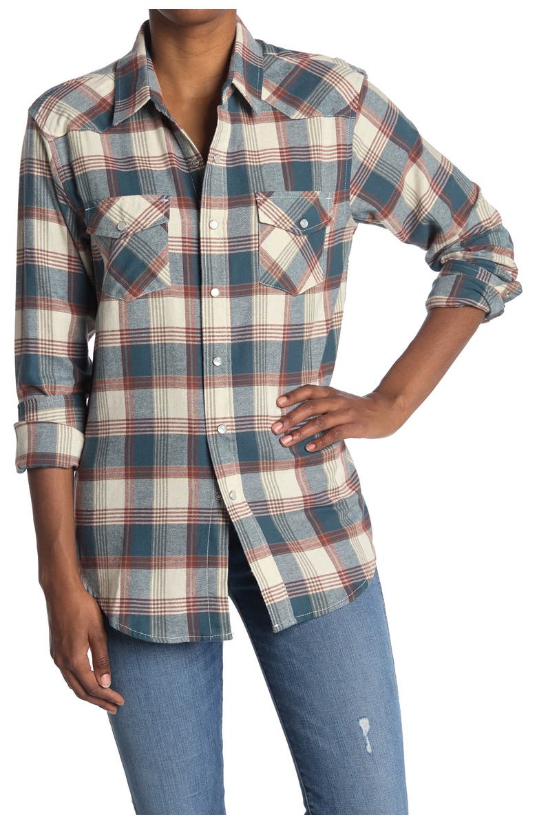 COASTAL Norwalk Brushed Cotton Flannel Shirt, Alternate, color,