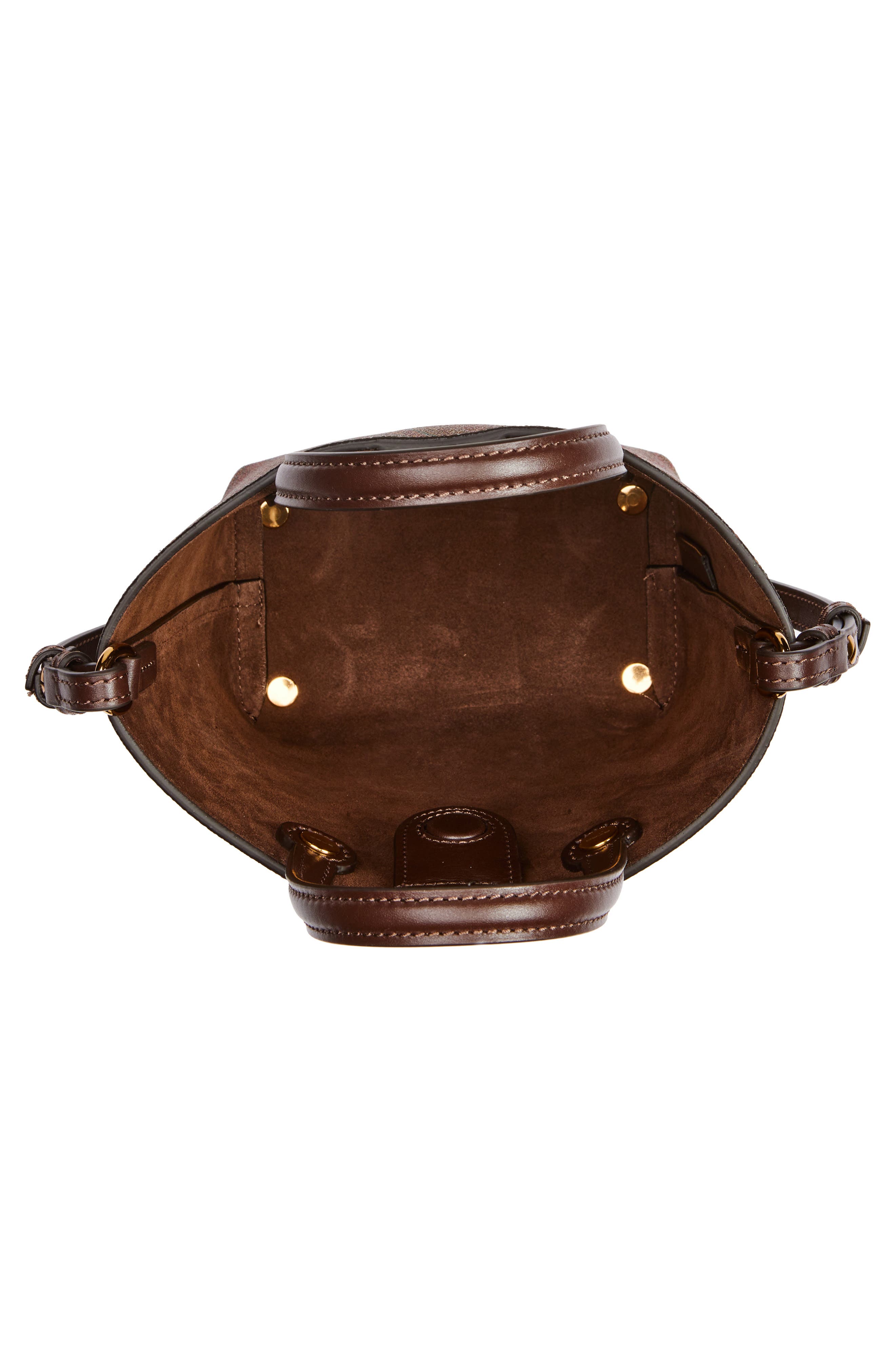 Etro Extra Small Arnica Coated Canvas Crossbody Tote, Alternate, color, Brown