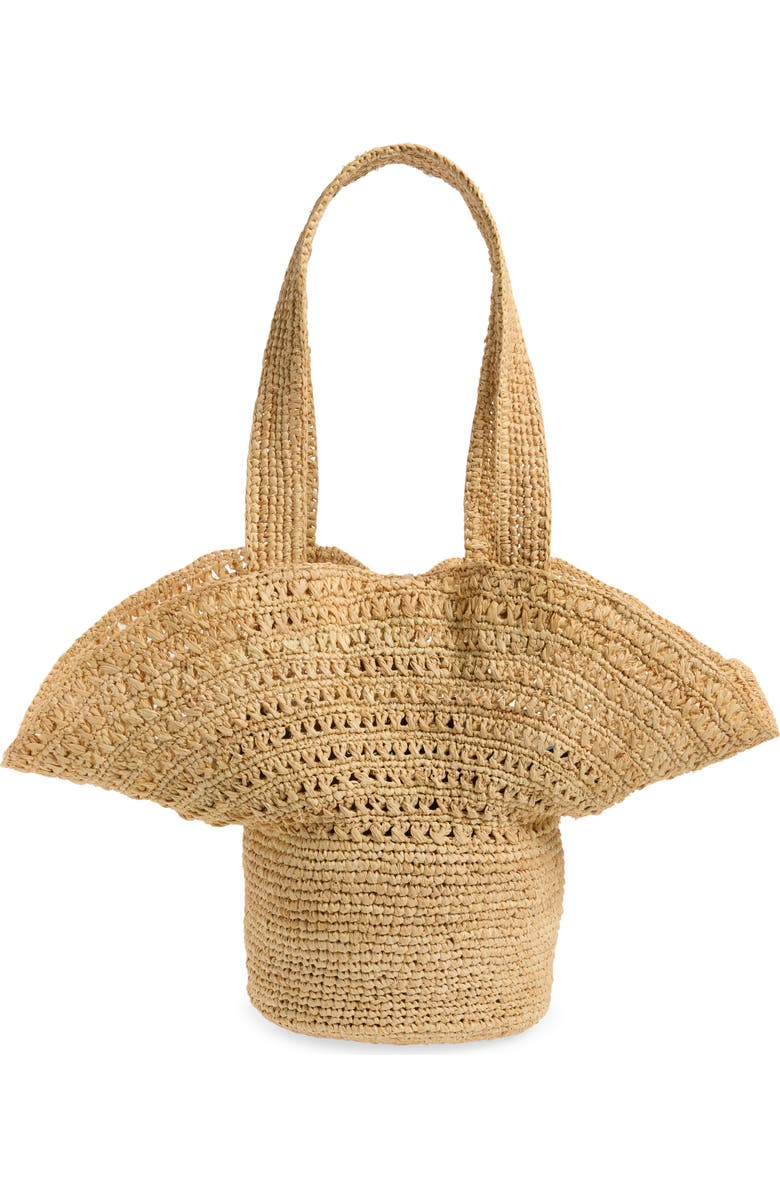 Reformation Sonia Raffia Hat Bag, Alternate, color, Natrual Raffia
