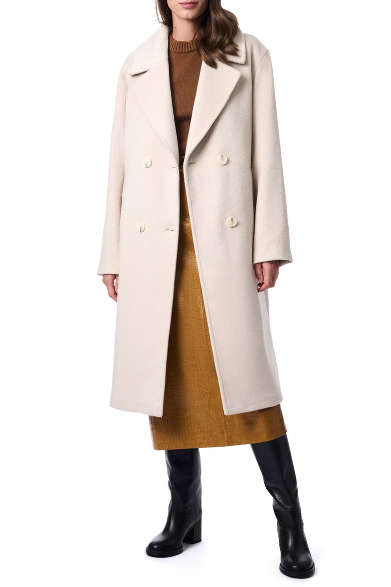 Relaxed Double Breasted Coat, Alternate, color, PUTTY