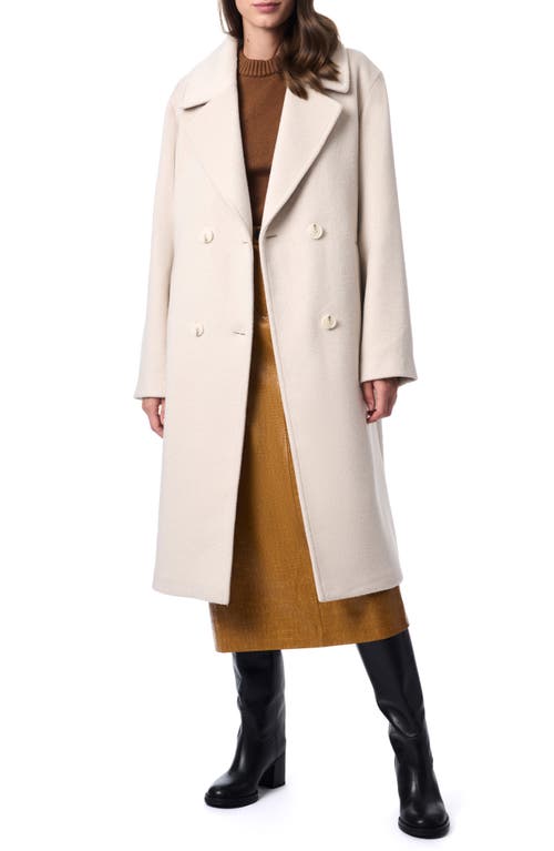Bernardo Relaxed Double Breasted Coat In Putty