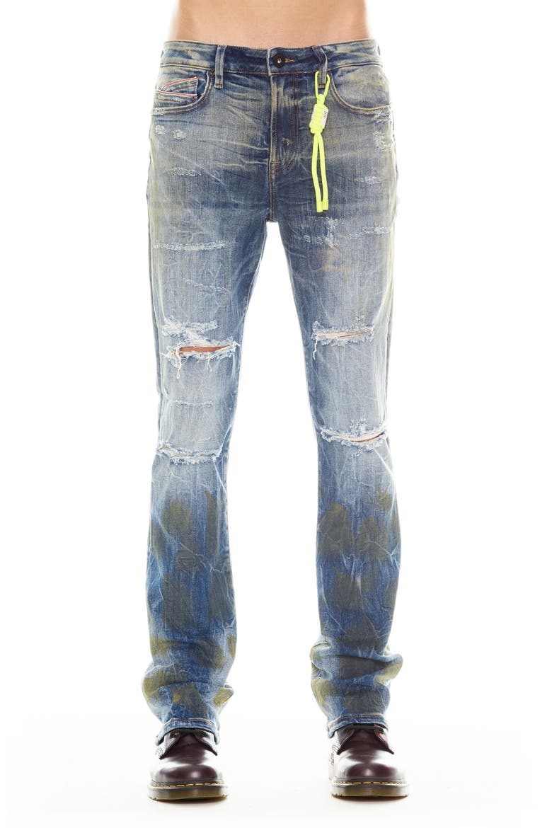 Lenny Ripped Bootcut Jeans, Main, color, DAMIAN