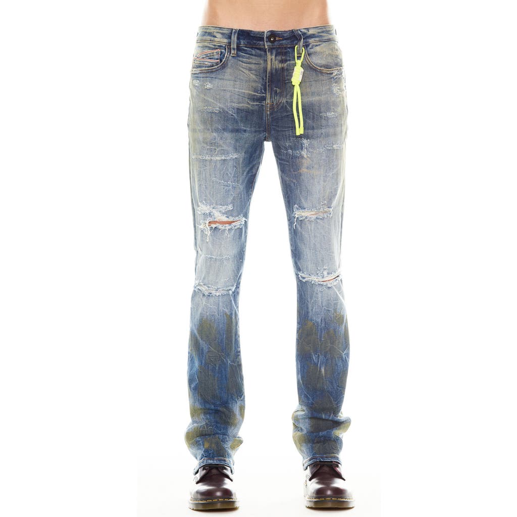 Cult Of Individuality Lenny Ripped Bootcut Jeans In Damian