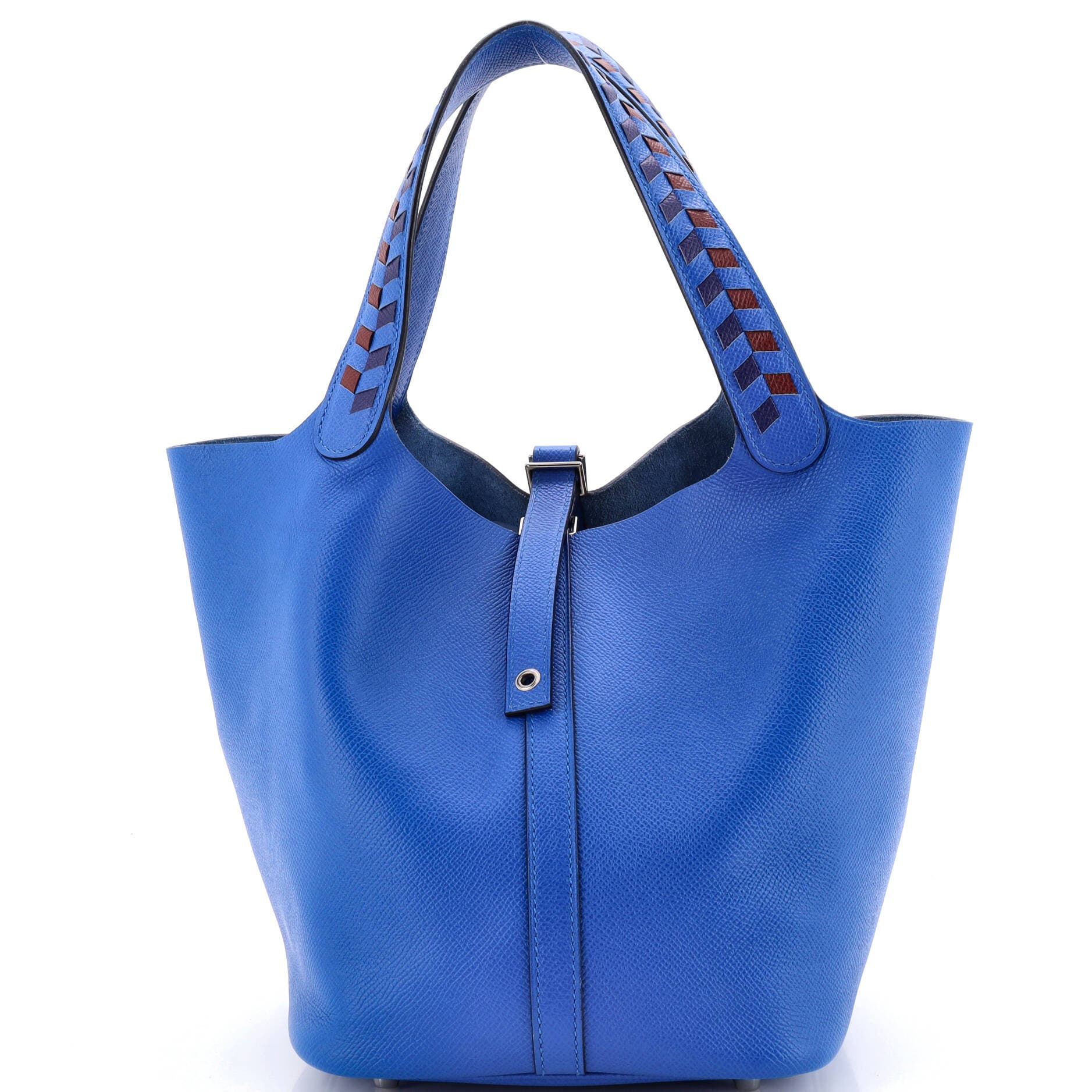 Picotin Lock Bag Tressage Epsom MM, Main, color, Blue