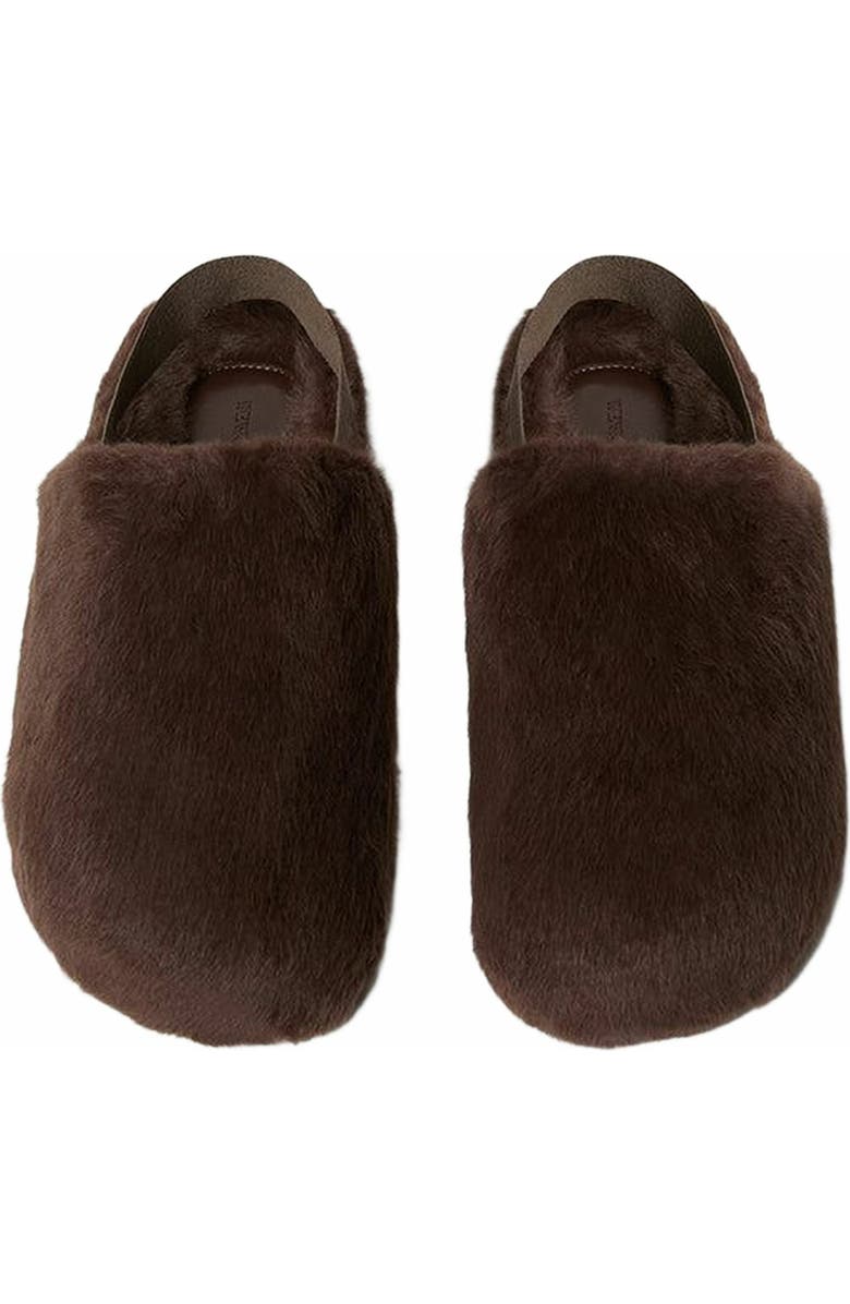 WeWoreWhat Fur Slipper, Alternate, color, Chestnut